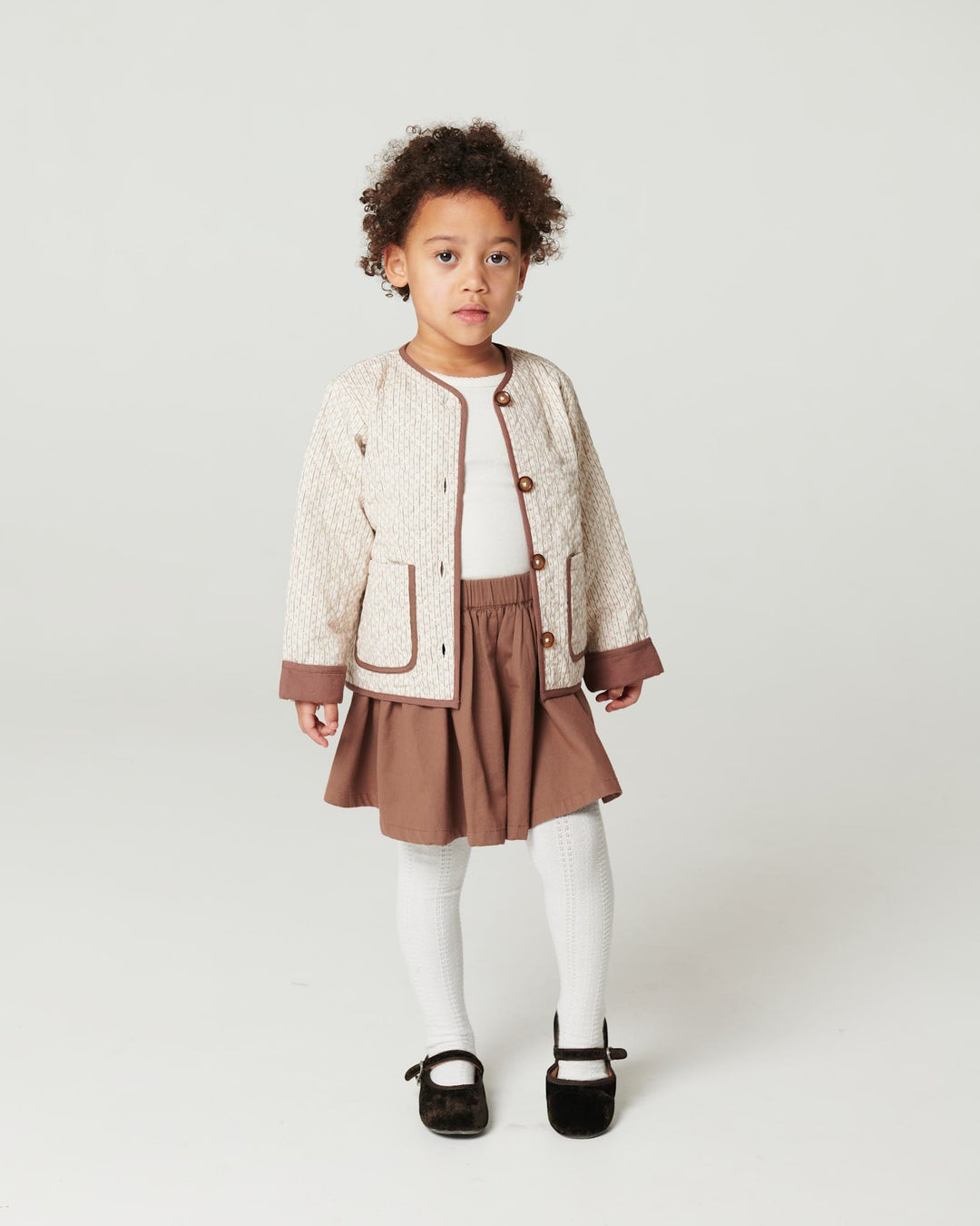 Twill nederdel - Walnut