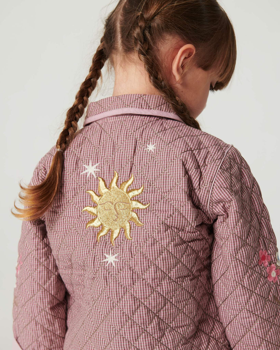 Ternet Quiltjakke m. Broderi - Winter Rose Check Comb.