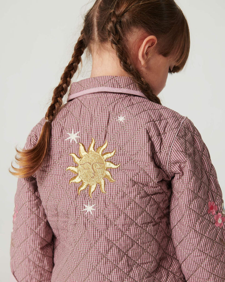 Ternet Quiltjakke m. Broderi - Winter Rose Check Comb.