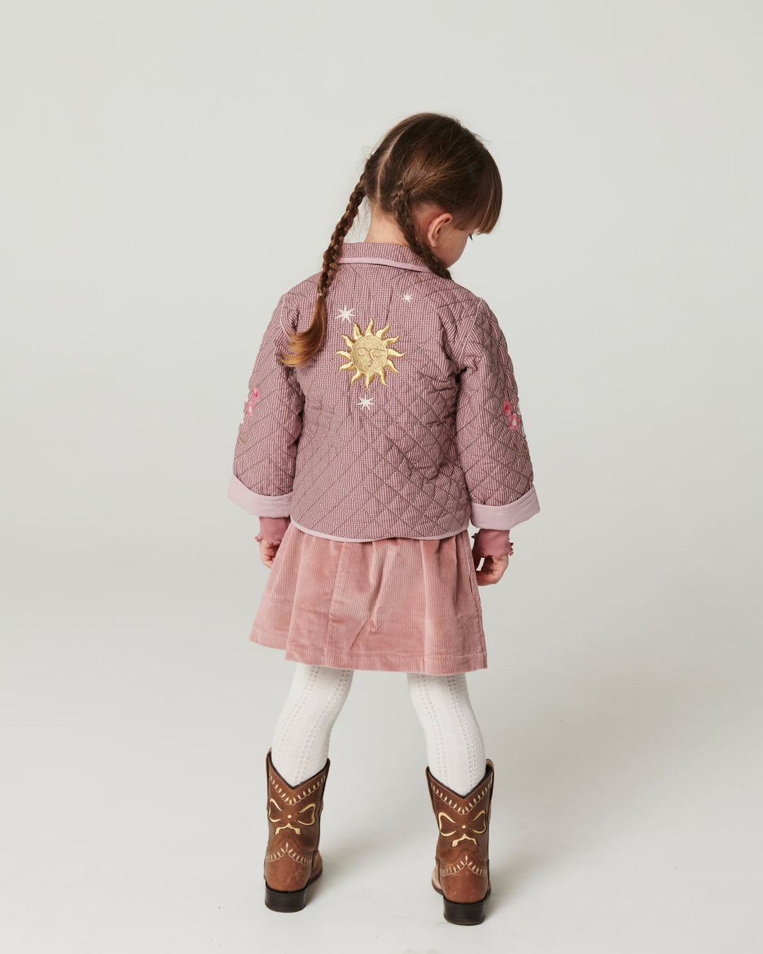 Ternet Quiltjakke m. Broderi - Winter Rose Check Comb.