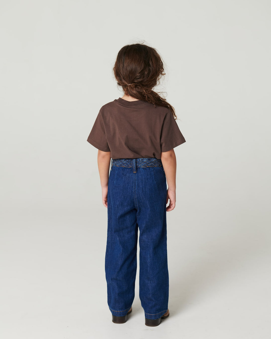 Denim Jeans m. Flettet Talje – Wide Fit - Indigo Blue Wash