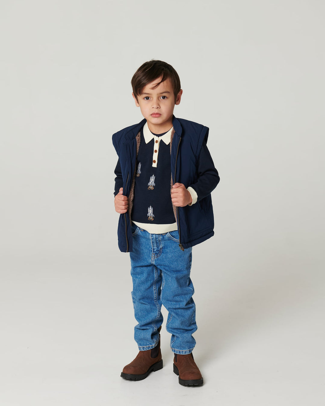 ØKOLOGISKE JUNIOR JEANS - NORMAL PASFORM - INDIGO BLUE WASHED