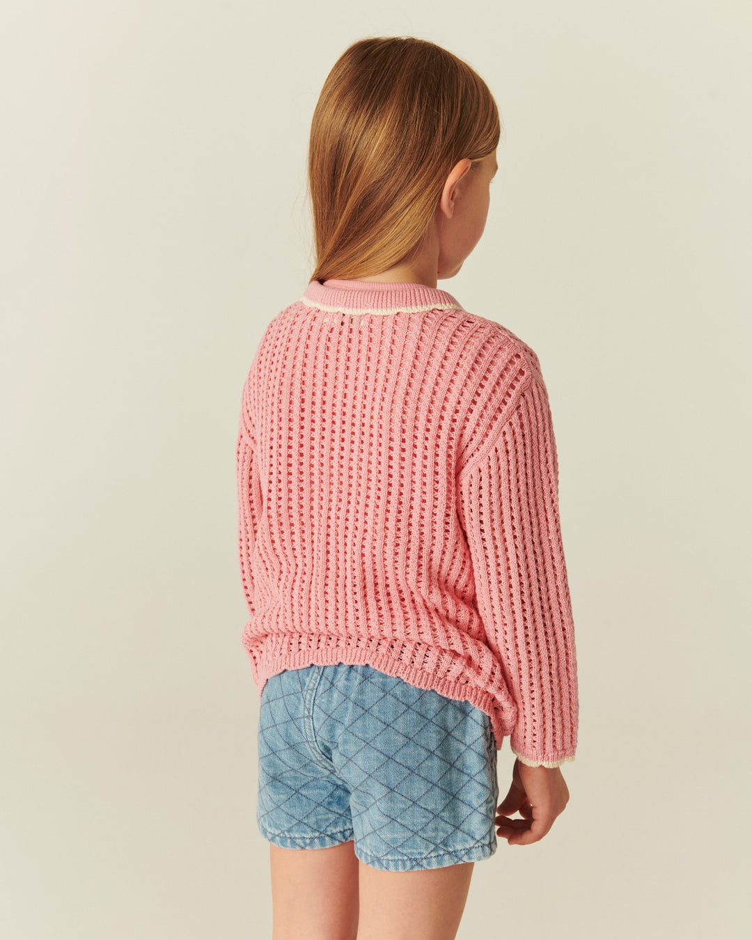 økologisk Denim Quilted Shorts - Washed Blue Quilt