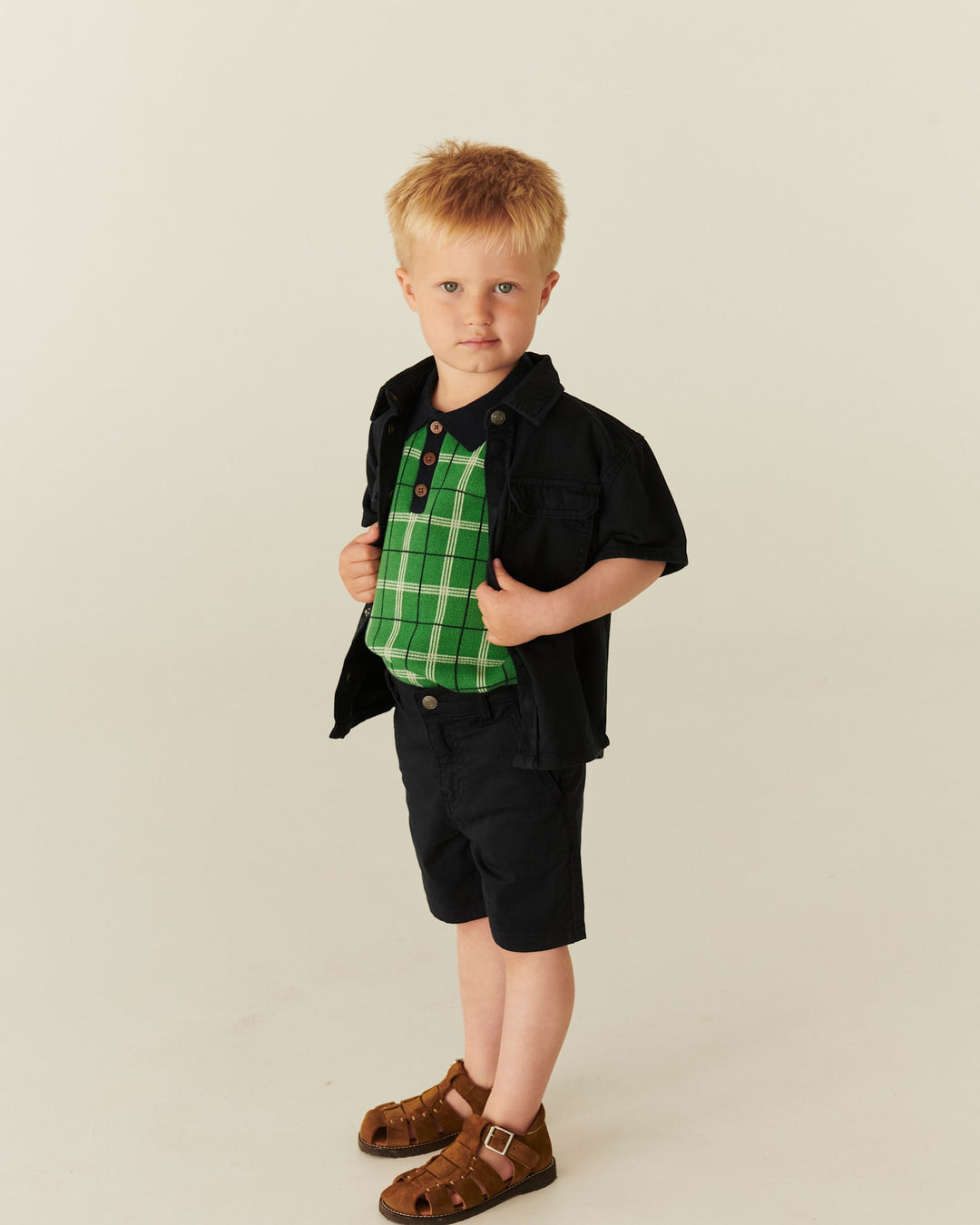 TWILL SHORTS MED OPLÆG - NAVY