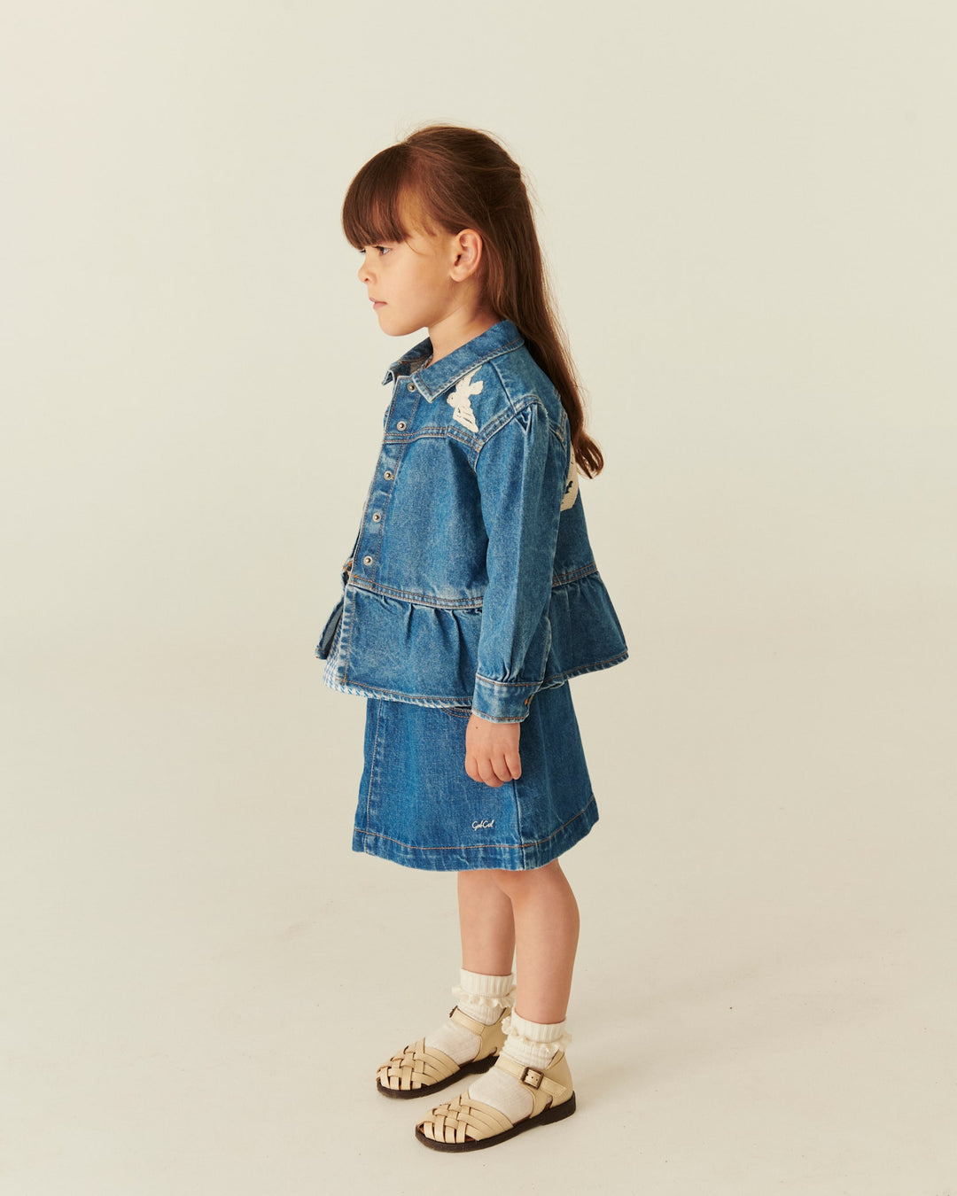 ØKOLOGISK DENIM NEDERDEL - INDIGO BLUE WASHED