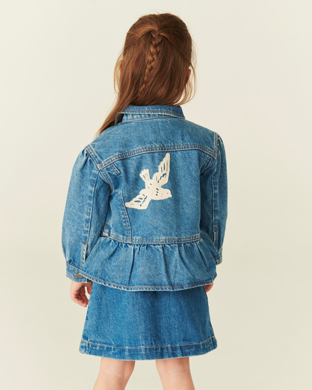 ØKOLOGISK DENIM NEDERDEL - INDIGO BLUE WASHED