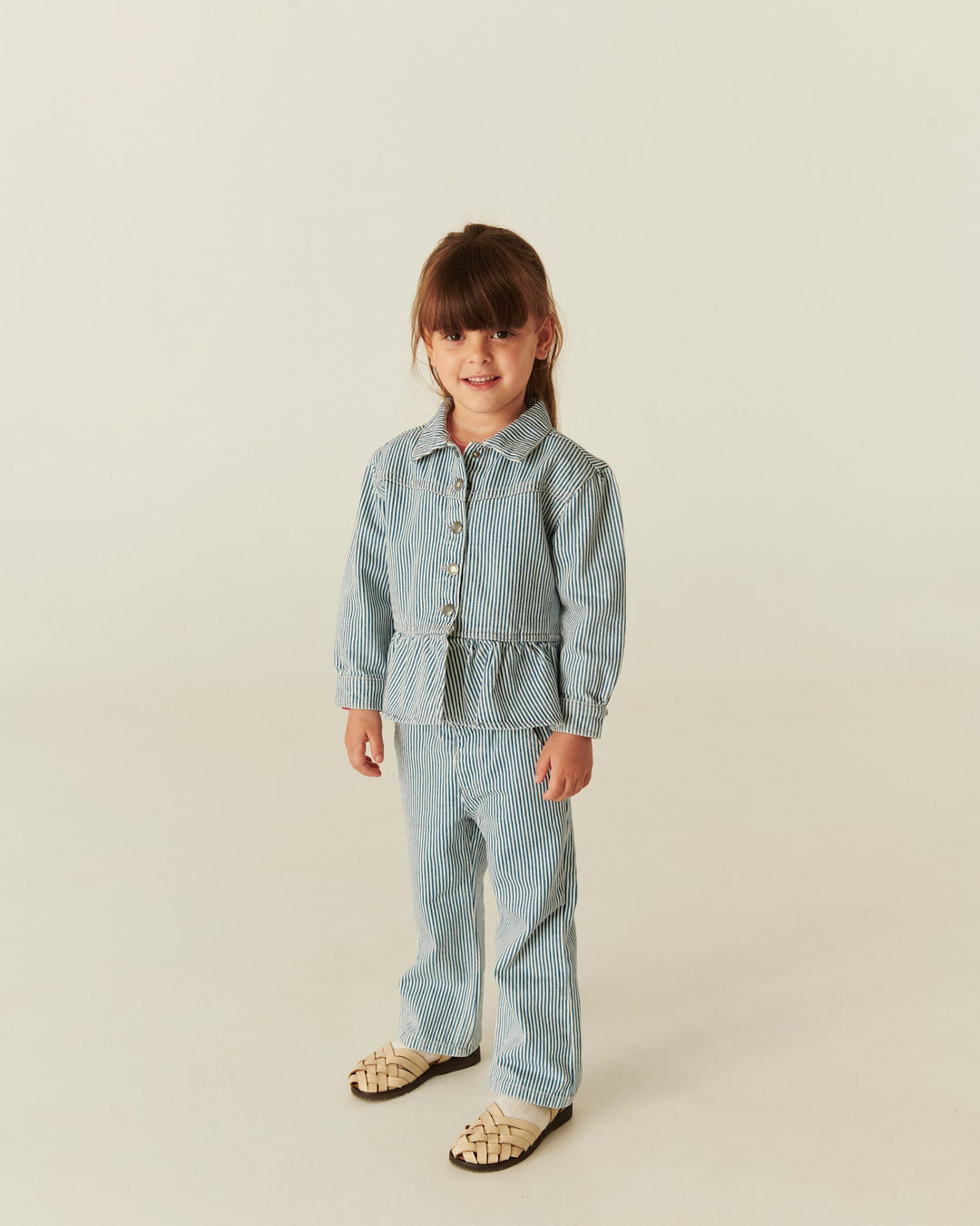 STRIBET DENIM BUKS M BRODERI - DENIM BLUE STRIPE