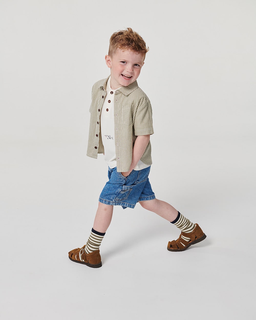 Denim Cargo Shorts - Indigo Blue Washed