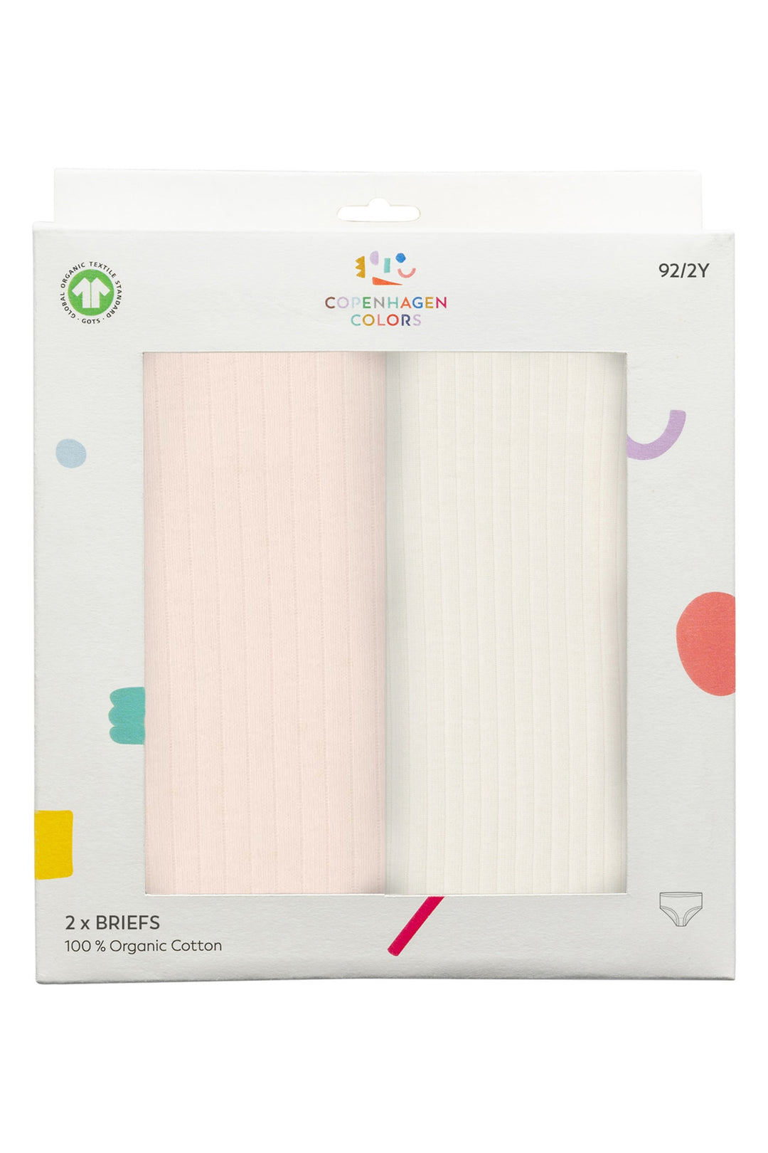 2-PAK UNDERBUKSER I RIB JERSEY - SOFT PINK/ CREAM COMB. CORE