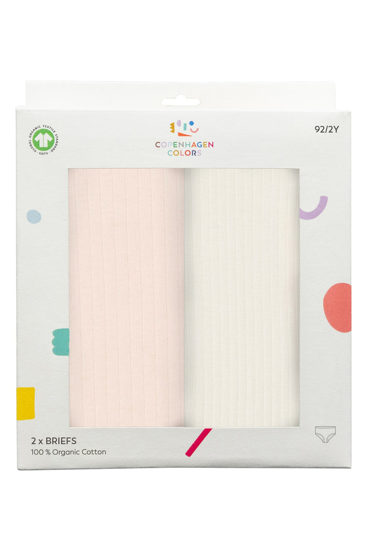 2-PAK UNDERBUKSER I RIB JERSEY - SOFT PINK/ CREAM COMB. CORE