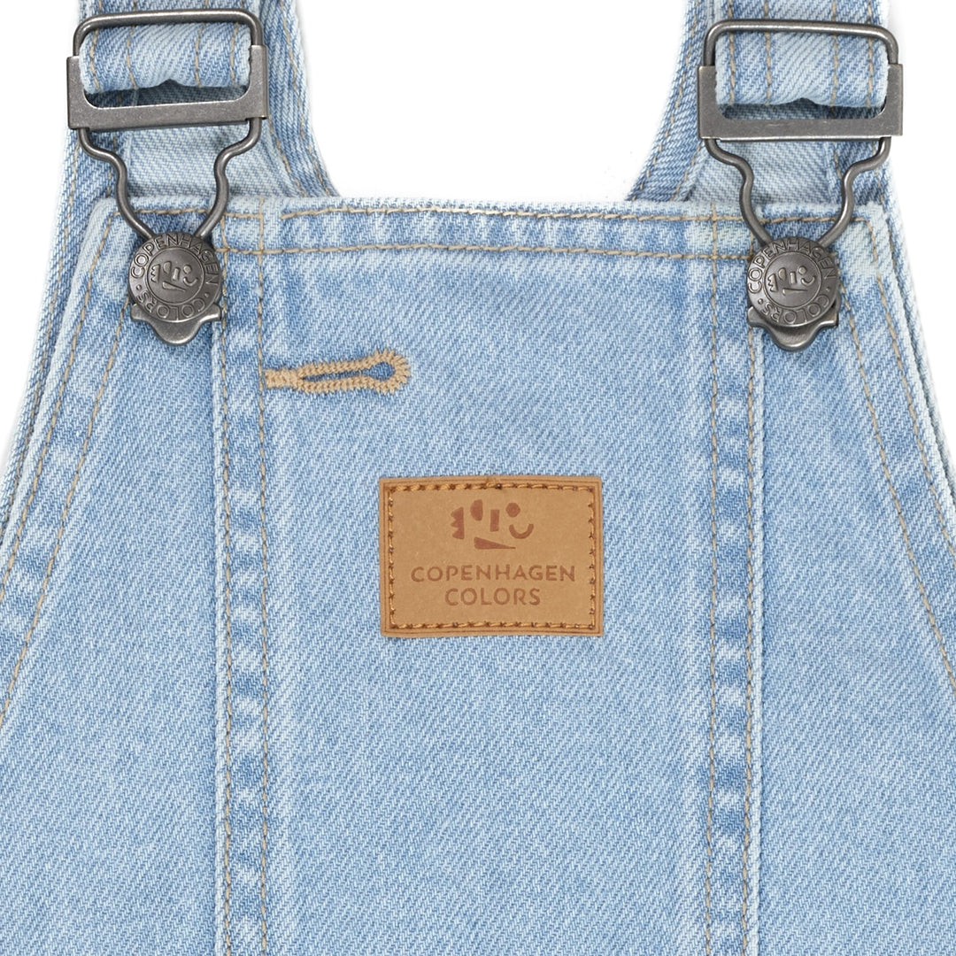 ØKOLOGISKE OVERALLS - SUPER LT BLUE INDIGO WASHED