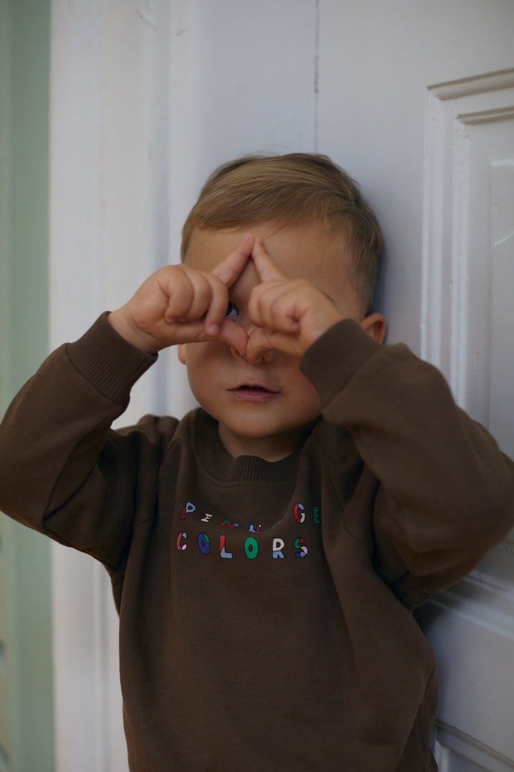 BLØD SWEATSHIRT M. LOGO - CHOCOLATE
