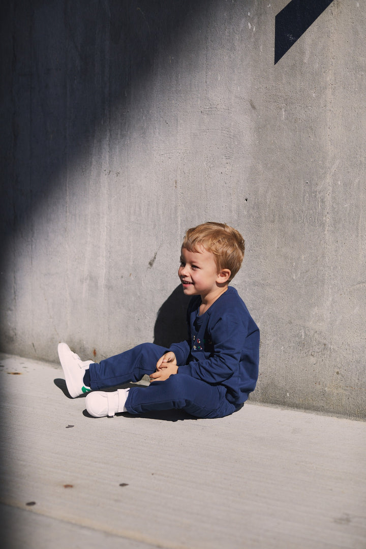 BLØD SWEATSHIRT M. LOGO - NAVY