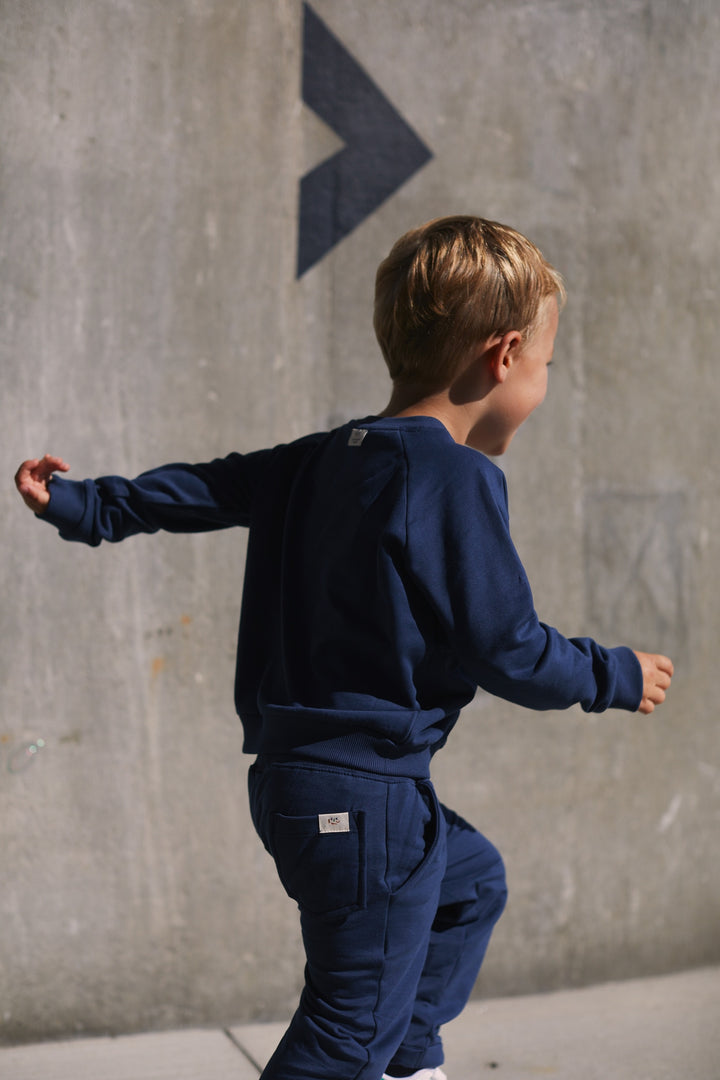 BLØD SWEATSHIRT M. LOGO - NAVY