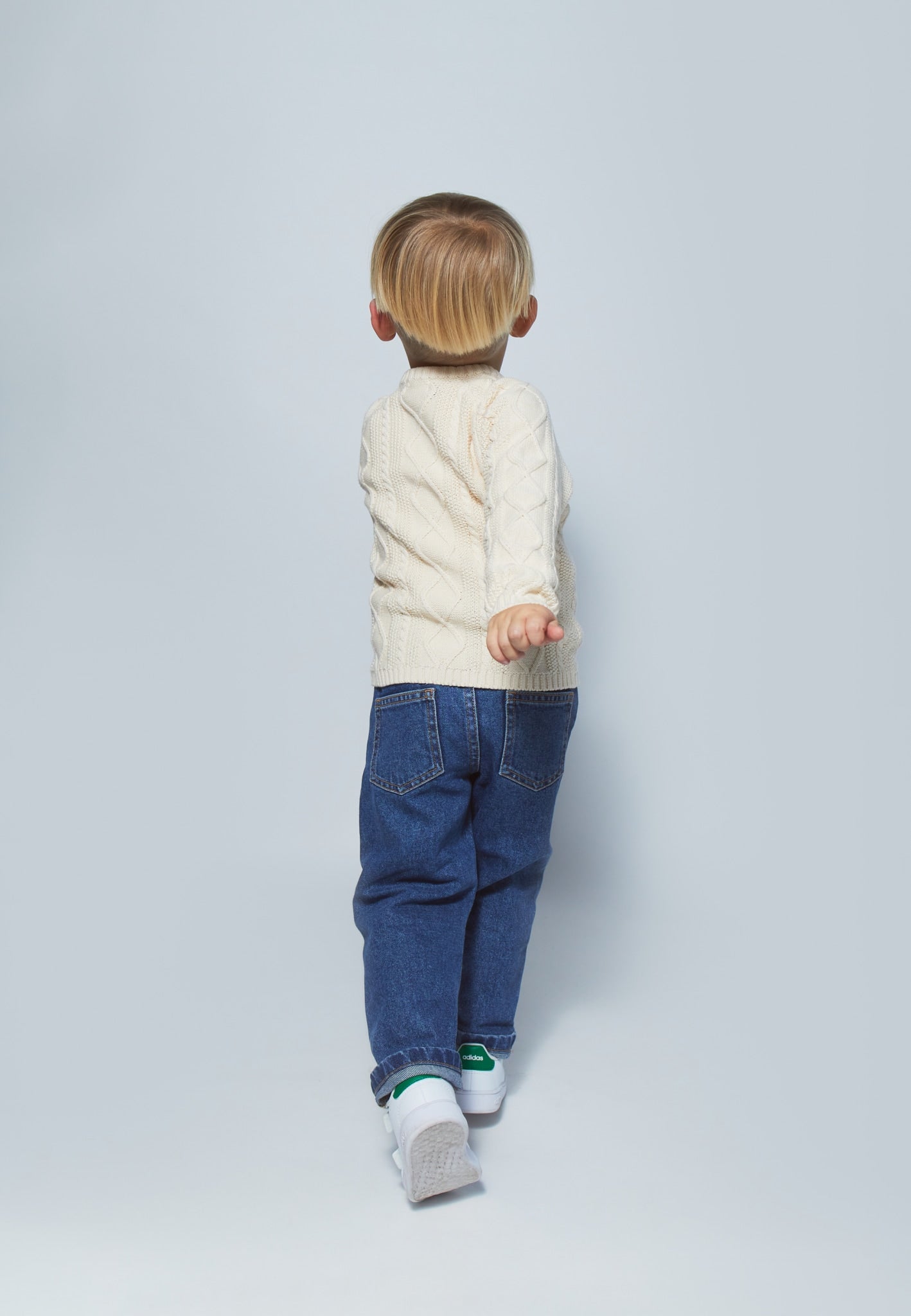 ØKOLOGISKE JUNIOR JEANS, NORMAL PASFORM - INDIGO BLUE WASHED