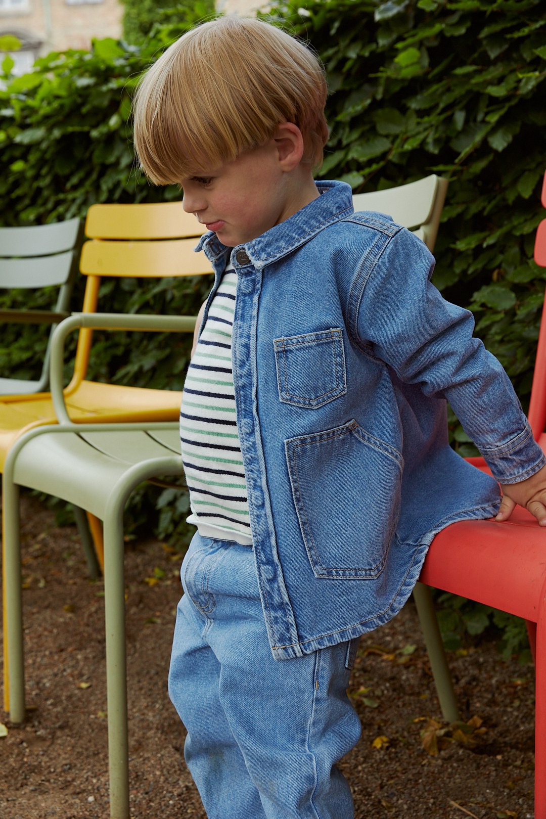 ØKOLOGISKE JUNIOR JEANS, NORMAL PASFORM - INDIGO BLUE WASHED