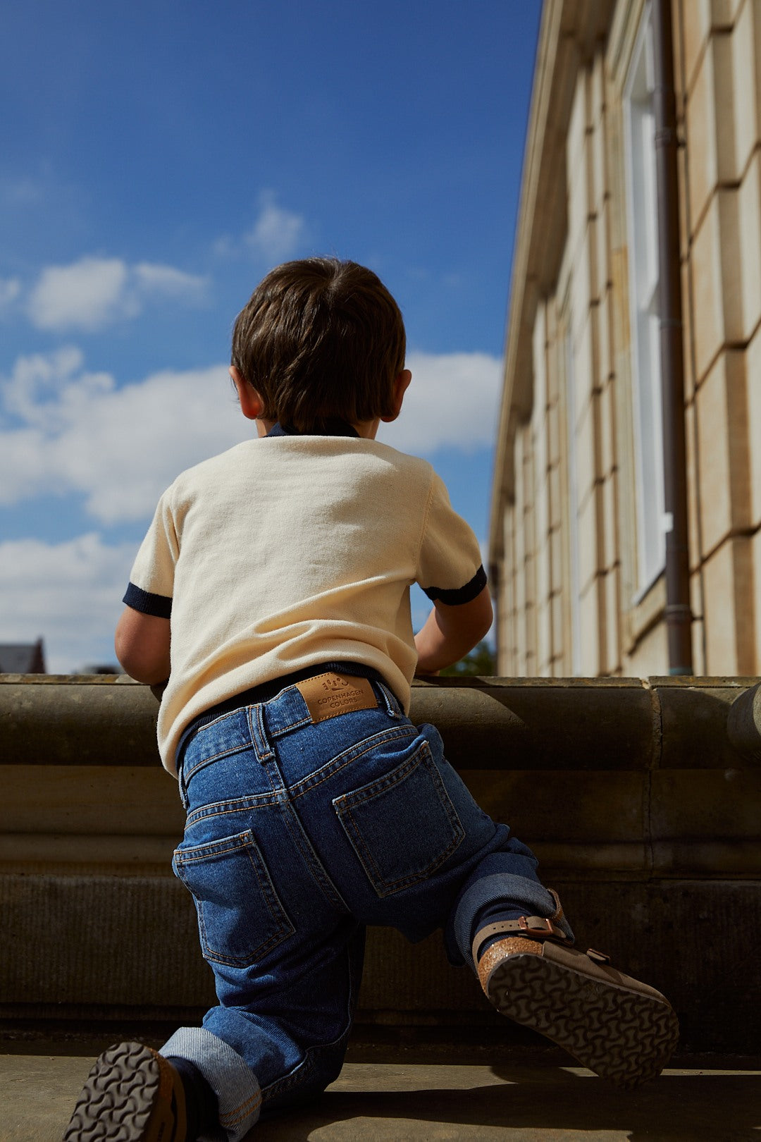 ØKOLOGISKE JUNIOR JEANS, NORMAL PASFORM - INDIGO BLUE WASHED