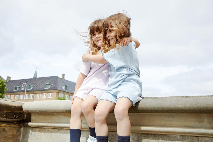 SOMMER POINTELLE T-SHIRT SS - DUSTY BLUE