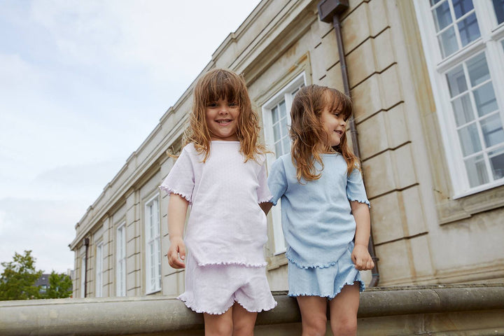 SOMMER POINTELLE T-SHIRT SS - DUSTY BLUE