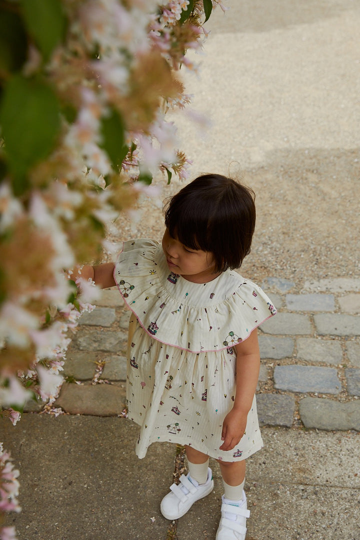 Printet kjole - CREAM PRINT