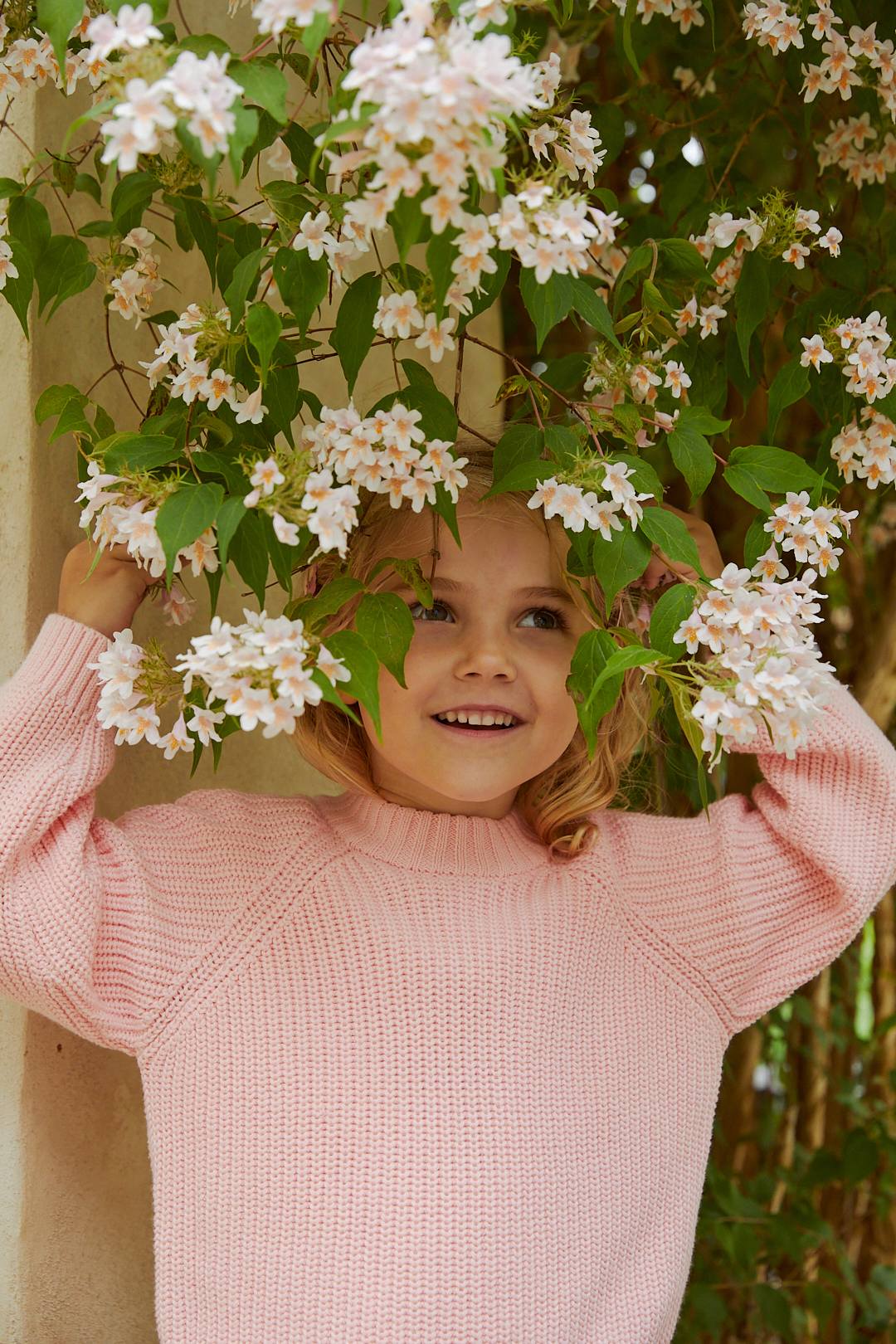 KLASSISK STRIKKET BLUSE - BALLERINA