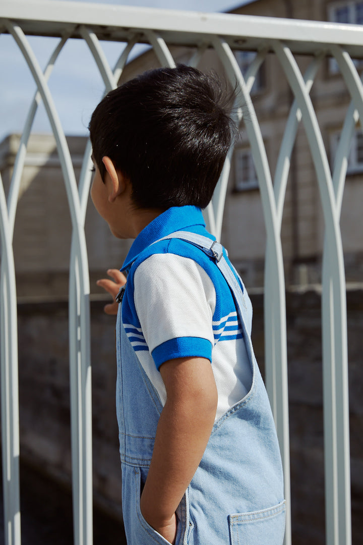 ØKOLOGISKE OVERALLS - SUPER LT BLUE INDIGO WASHED