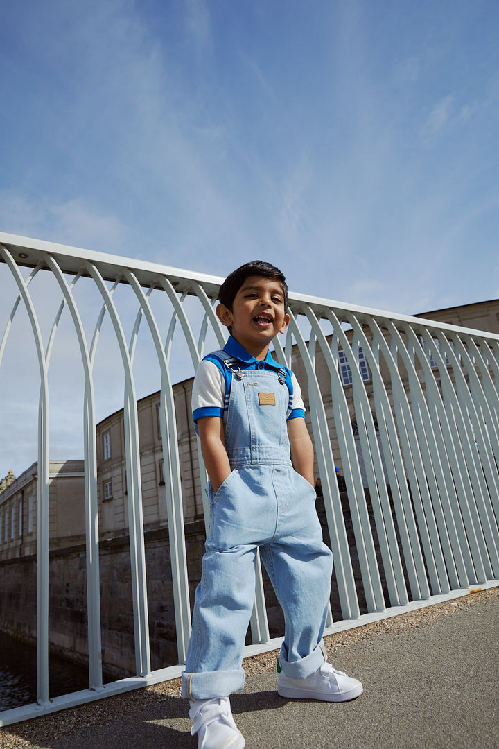 ØKOLOGISKE OVERALLS - SUPER LT BLUE INDIGO WASHED