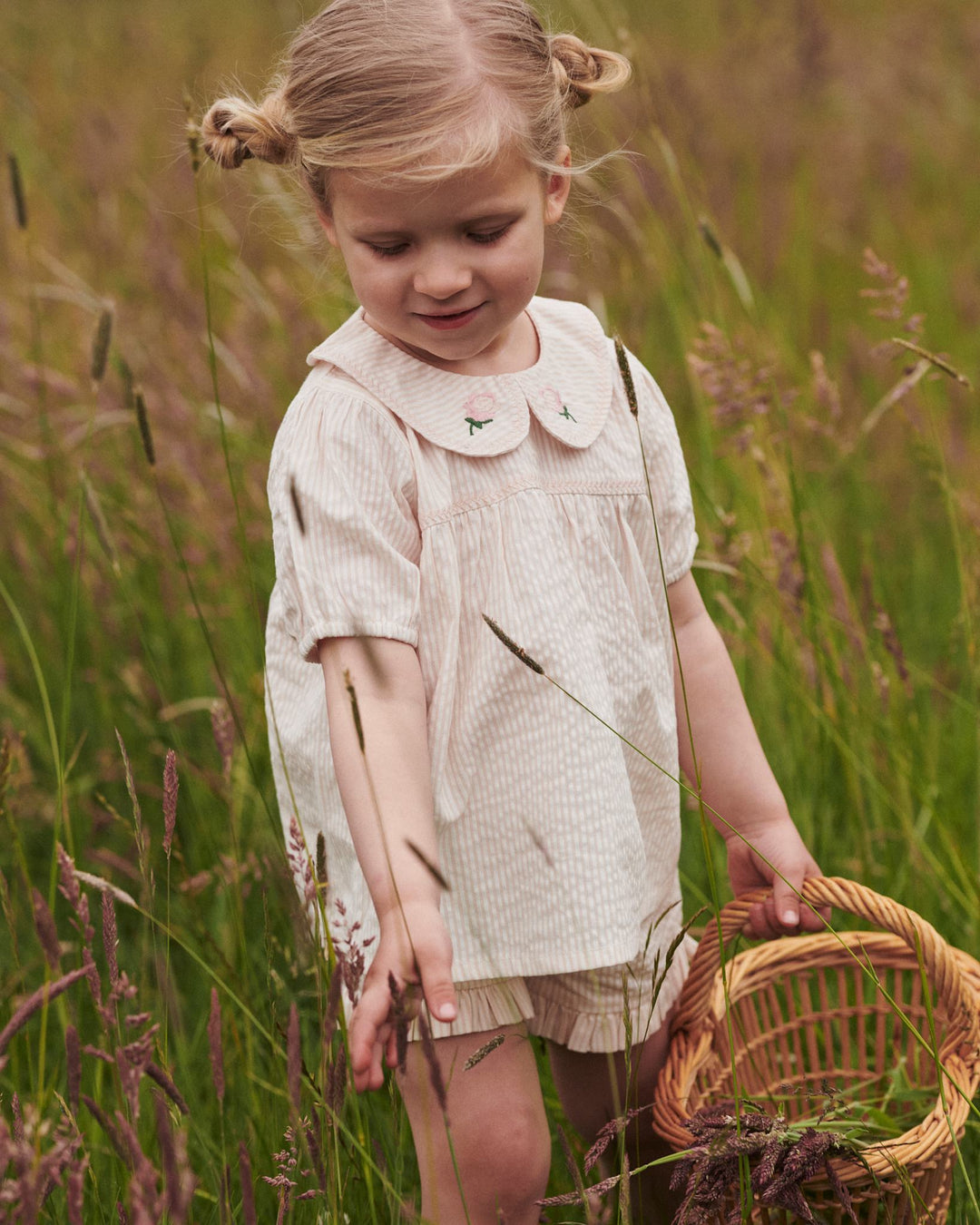 BÆK OG BØLGE SHORTS - DUSTY ROSE W CREAM STRIPE