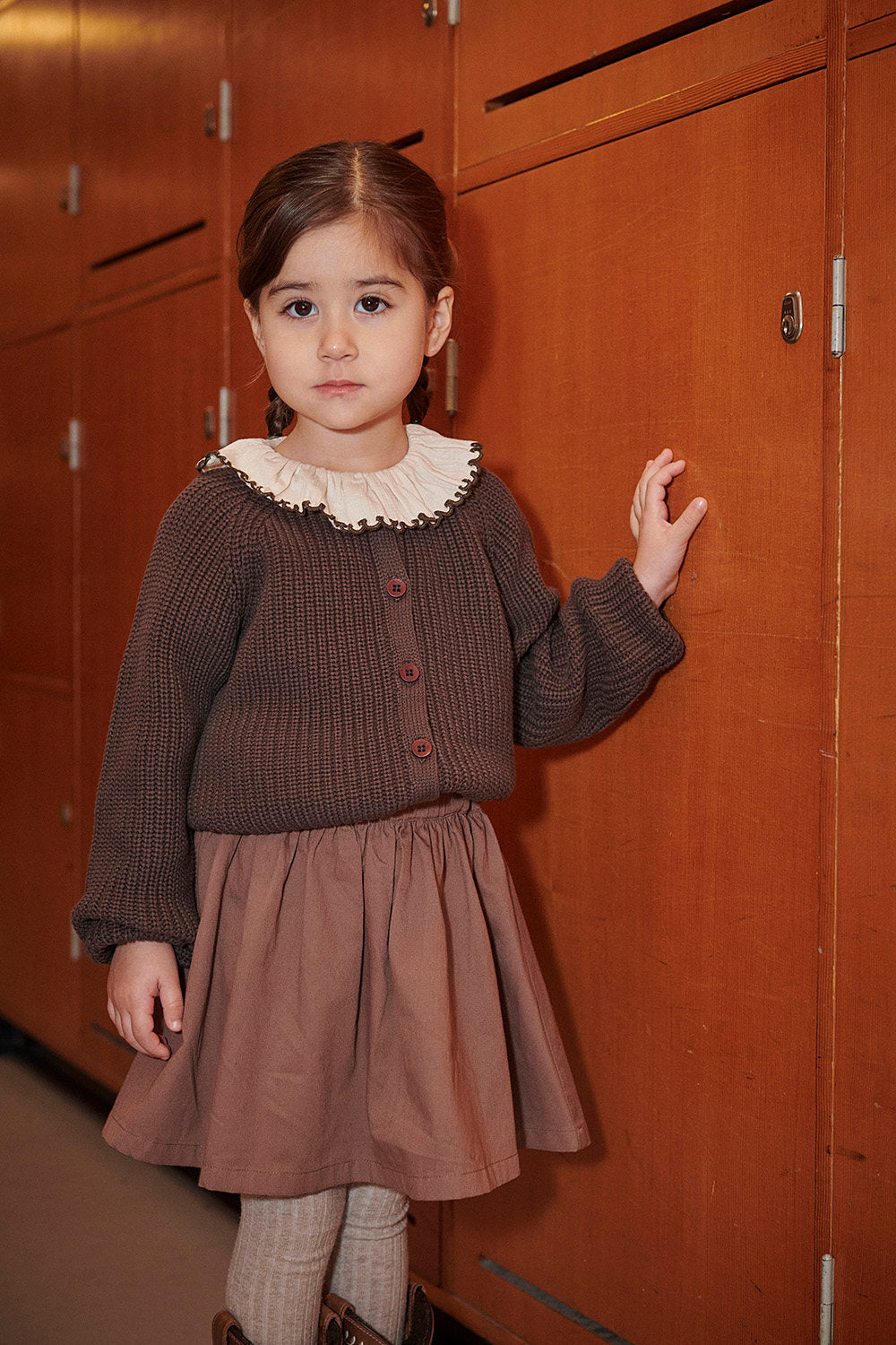 Twill nederdel - Walnut