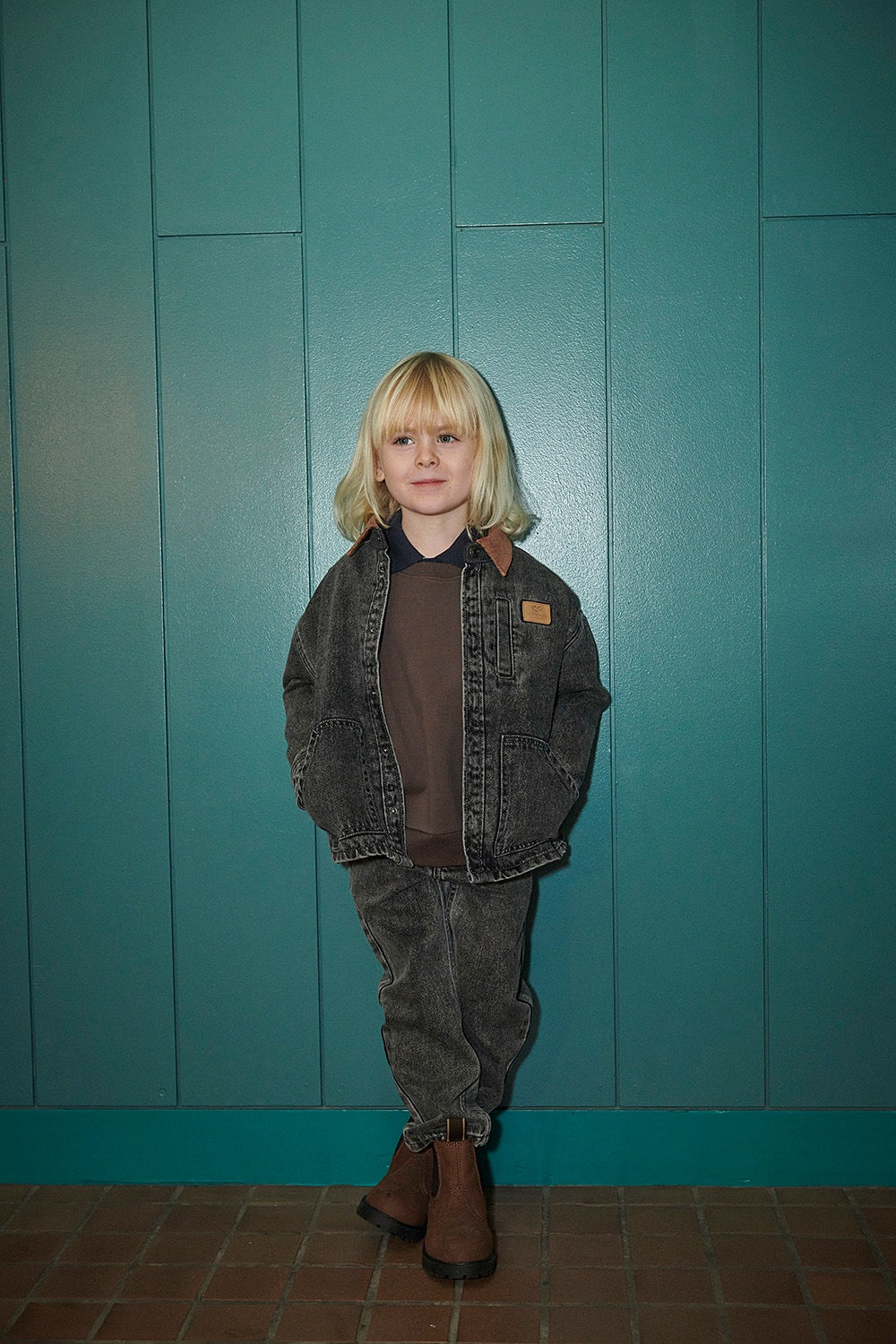 Økologiske Junior Jeans - Normal Pasform - Grey Washed