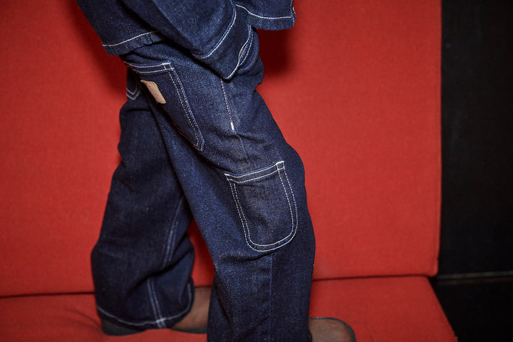 DENIM CARGO BUKSER - RAW DENIM