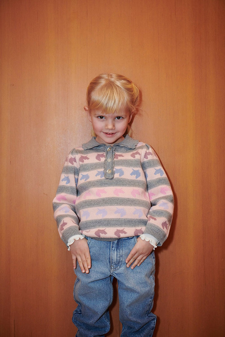 Enhjørning Bluse m. Krave - Unicorn