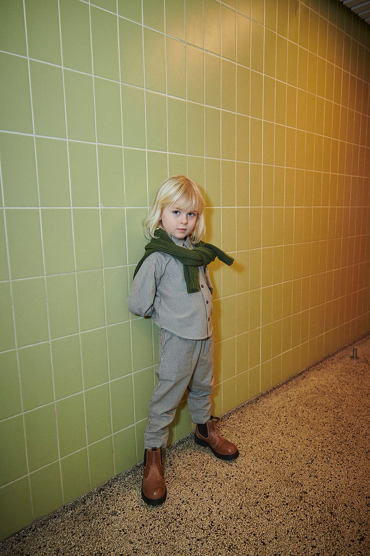 Ternet bukser m. justerbar talje - ENDLESS BLUE/BROWN CHECK COMB