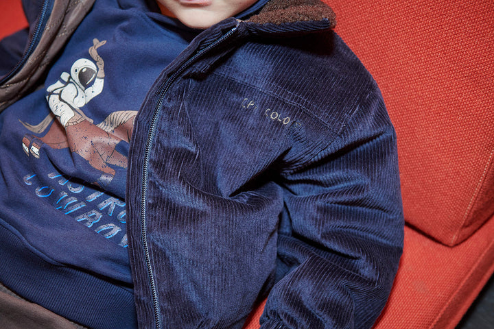 Sweat Shirt m. Hoodie - Navy
