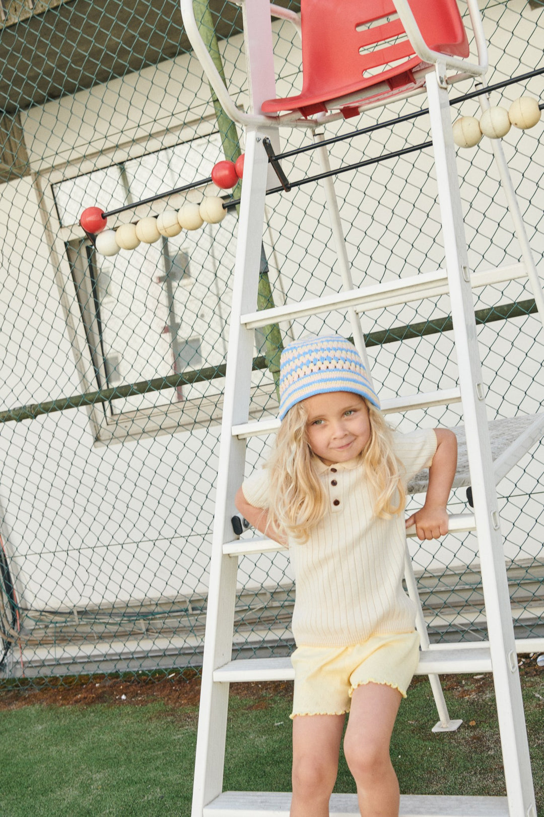 SHORTS M. HJERTE MØNSTER - PALE YELLOW