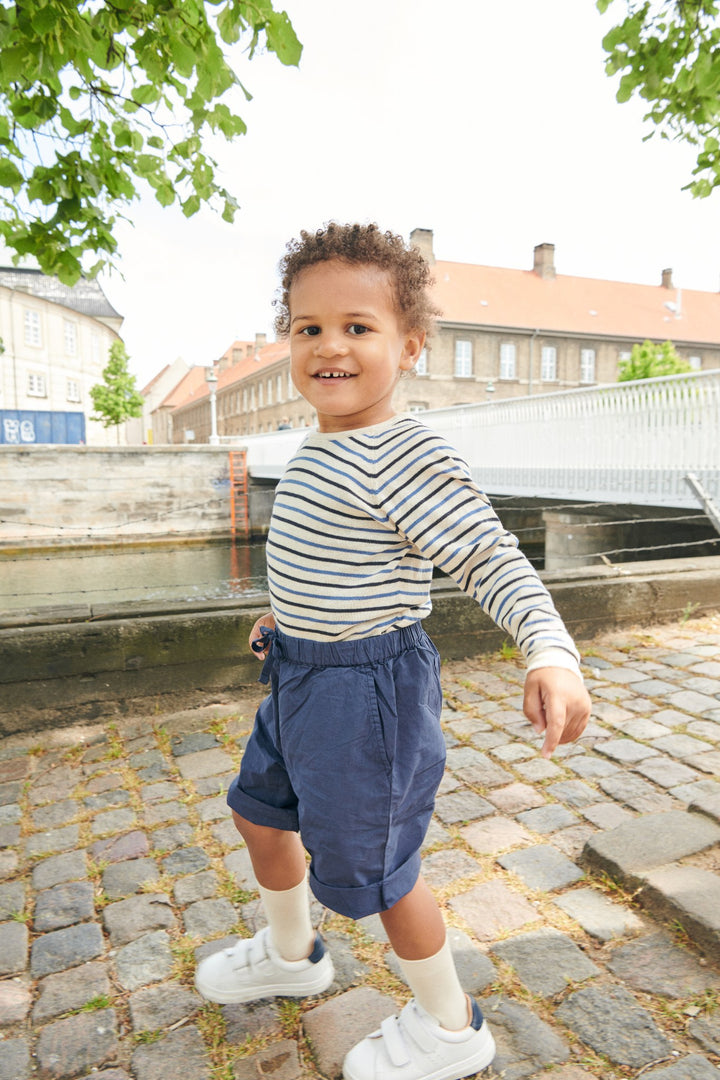 KLASSISK POPLIN SHORTS - NAVY
