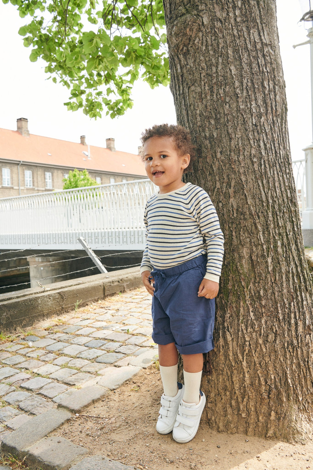 KLASSISK POPLIN SHORTS - NAVY