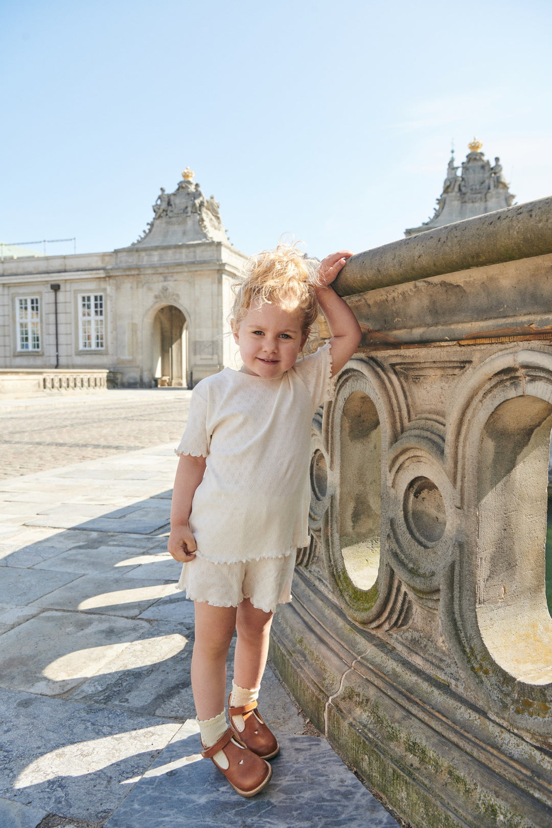 T-SHIRT M. HJERTE MØNSTER - CREAM