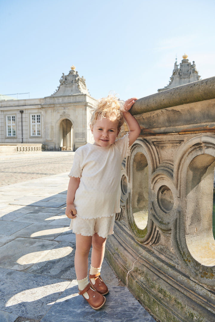 T-SHIRT M. HJERTE MØNSTER - CREAM