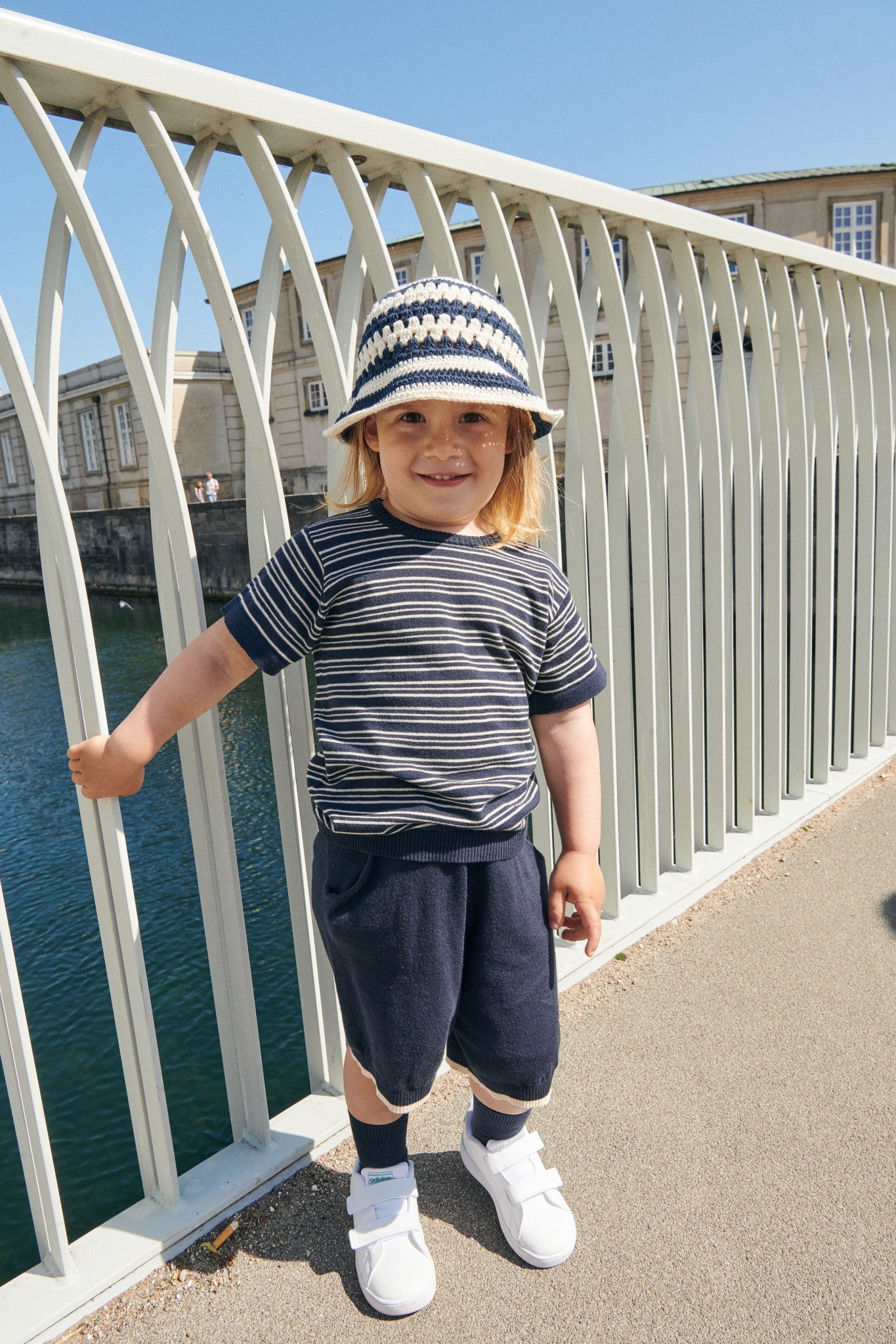 STRIBET SOMMERSTRIK BLUSE - NAVY/CREAM COMB.