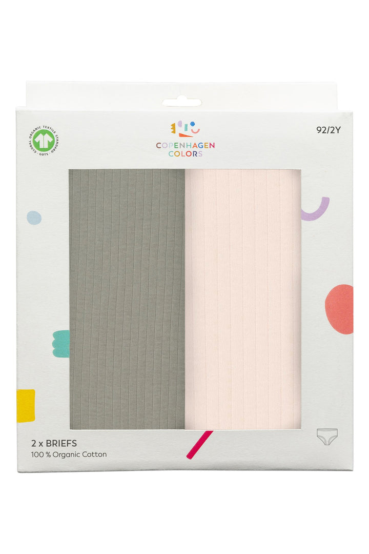2-PAK UNDERBUKSER I RIB JERSEY - GREY/ SOFT PINK COMB. CORE