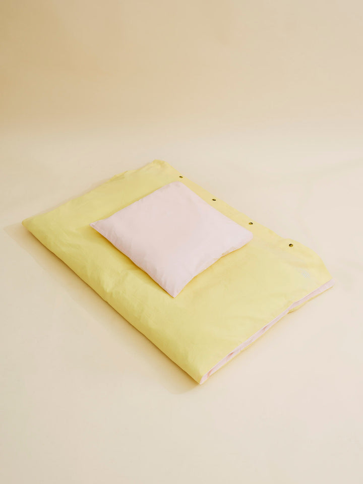 BABY SENGETØJ - SOFT PINK/ LT. YELLOW