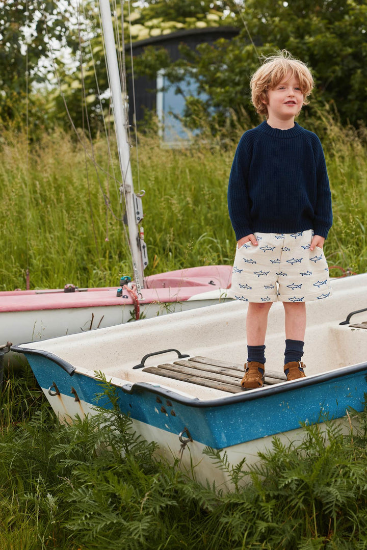 Klassisk rib Sweater - NAVY
