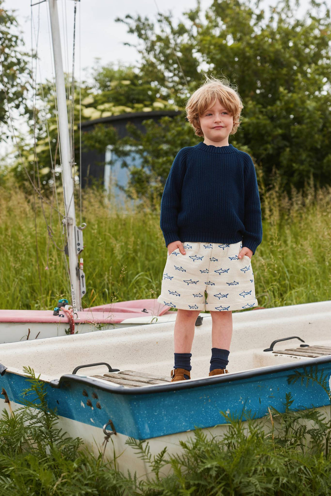 Klassisk rib Sweater - NAVY