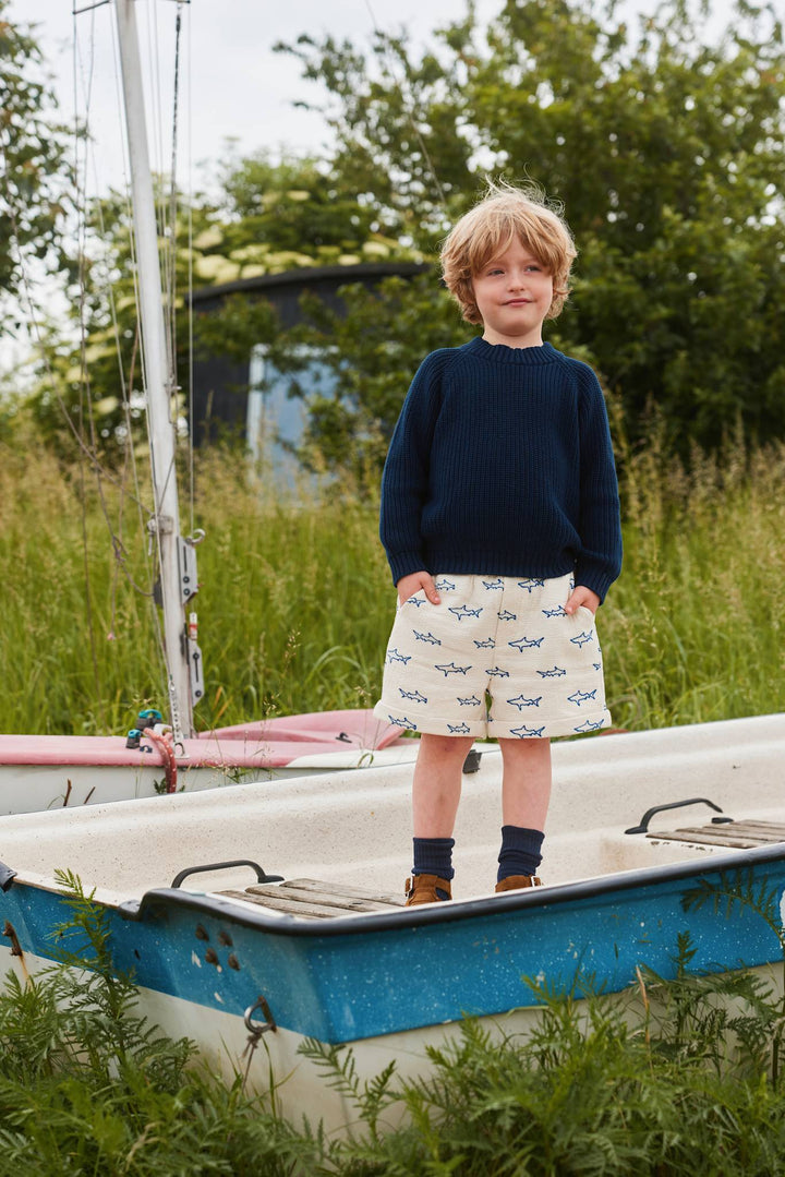 Klassisk rib Sweater - NAVY