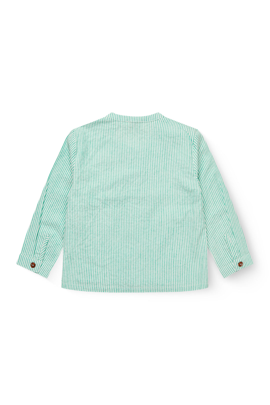 BÆK OG BØLGE SKJORTE - SHARP GREEN W CREAM STRIPE