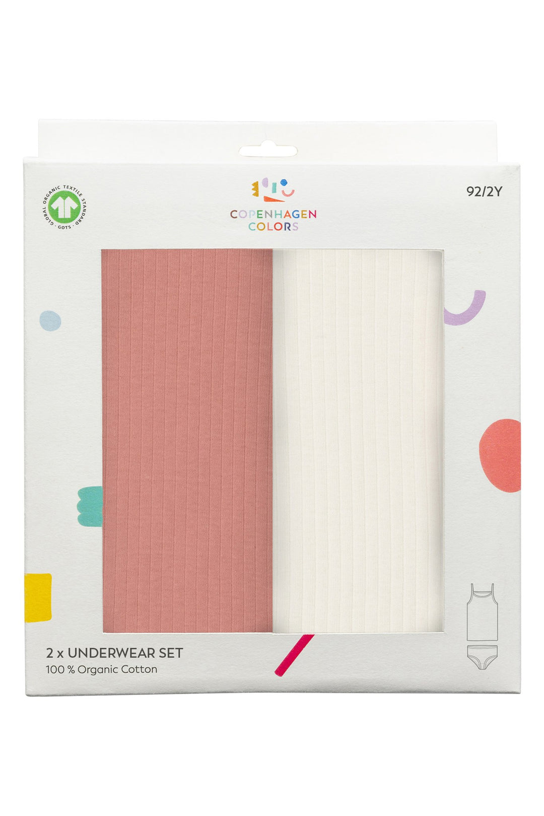2-PAKKE UNDERTØJ - CREAM/ OLD ROSE COMB.