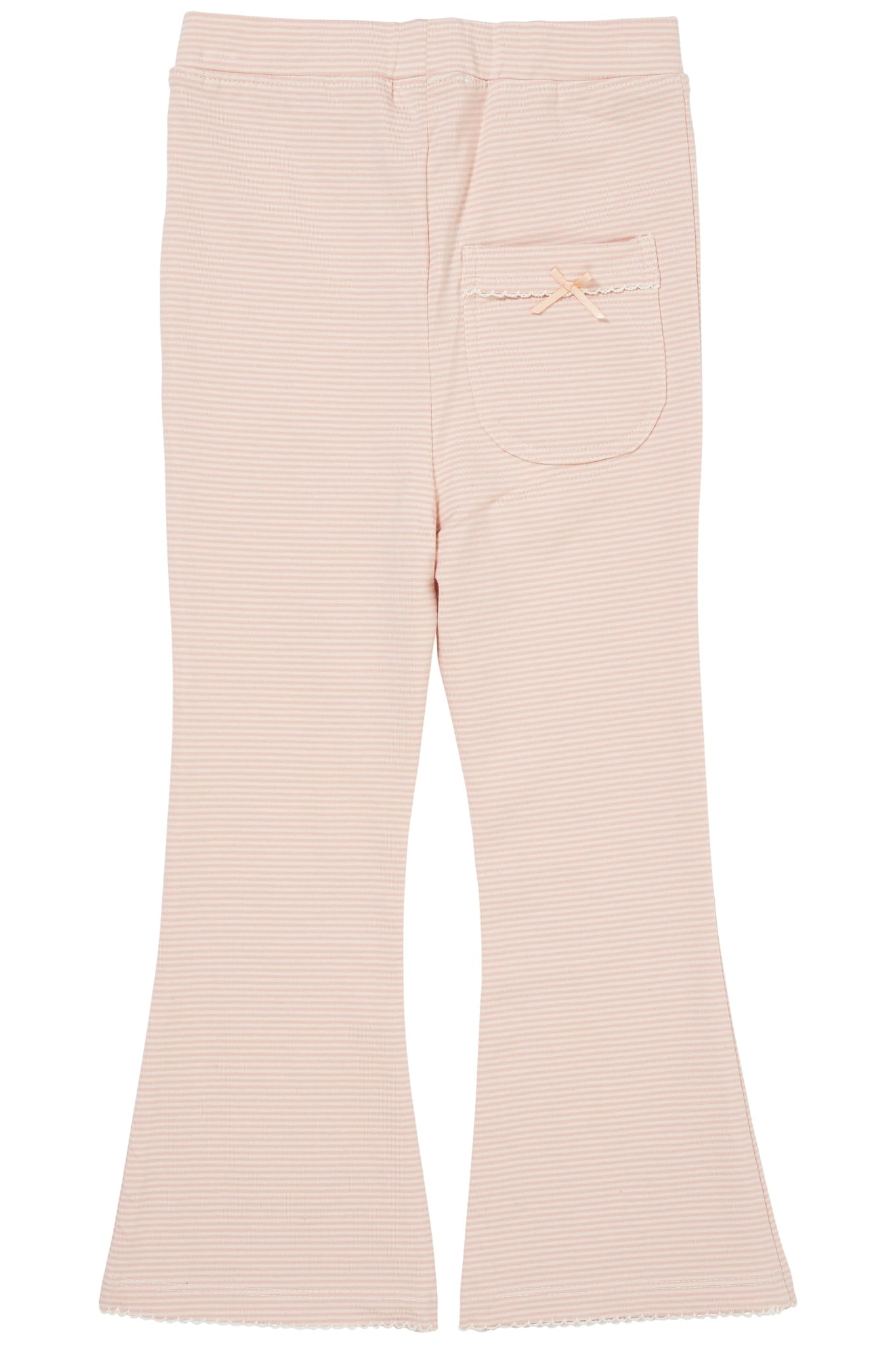 STRIBET TROMPET BUKSER - DUSTY ROSE/CREAM STRIPE