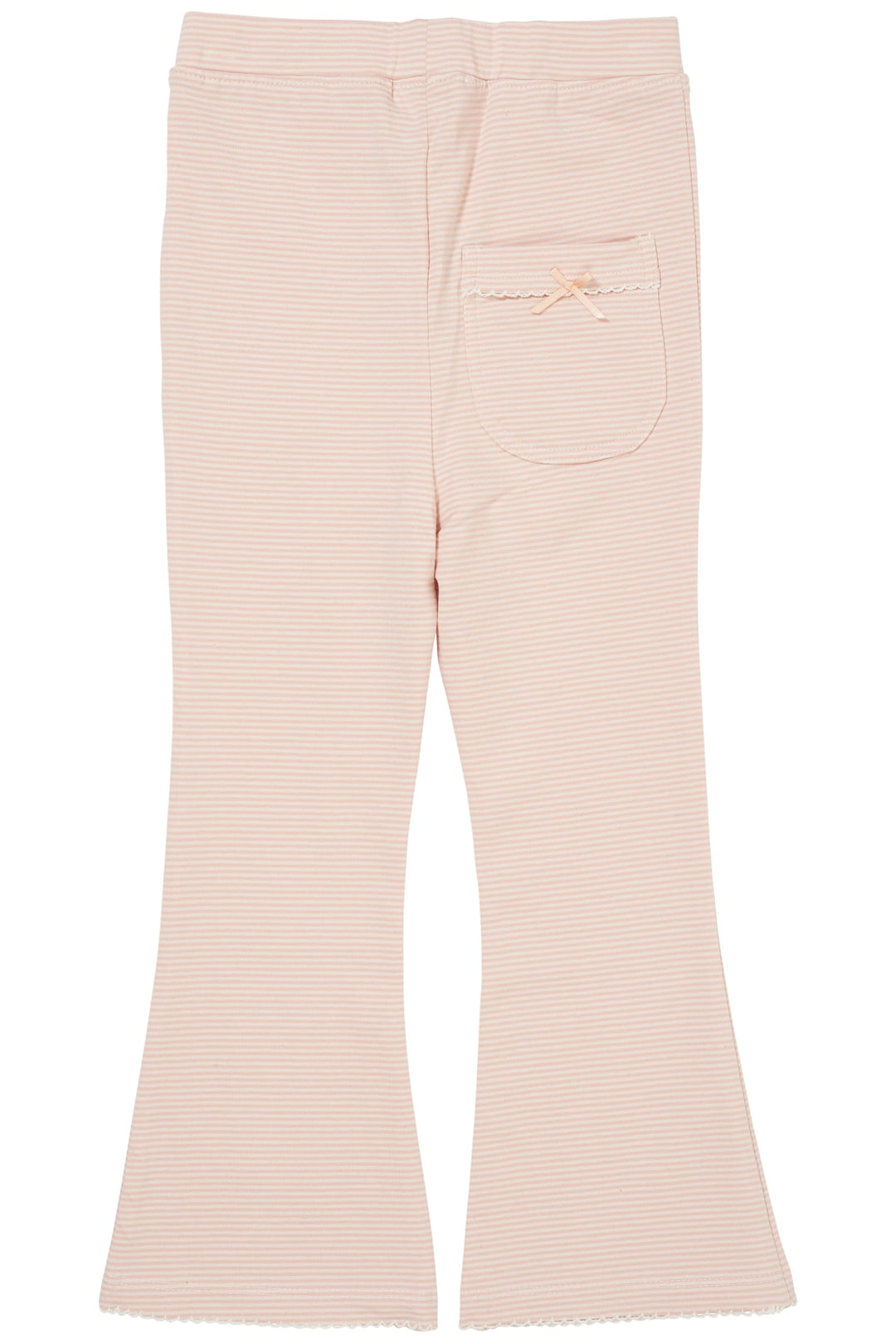 STRIBET TROMPET BUKSER - DUSTY ROSE/CREAM STRIPE