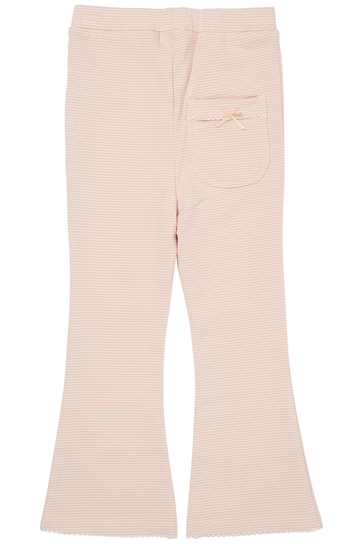 STRIBET TROMPET BUKSER - DUSTY ROSE/CREAM STRIPE